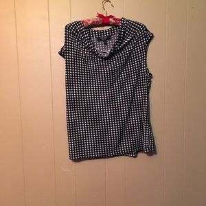 Black and white blouse